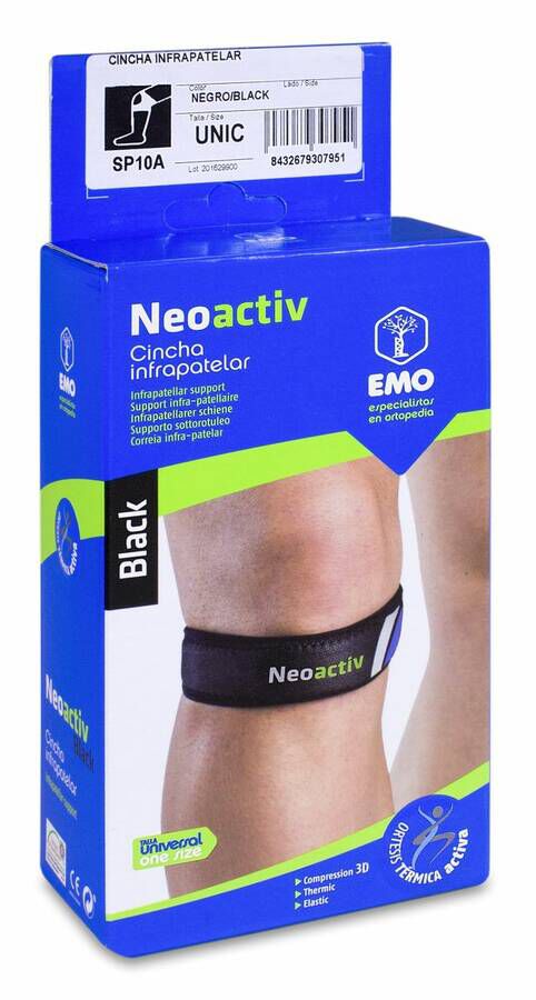 Emo Neoactive Black Cincha Infrapatelar, 1 Ud
