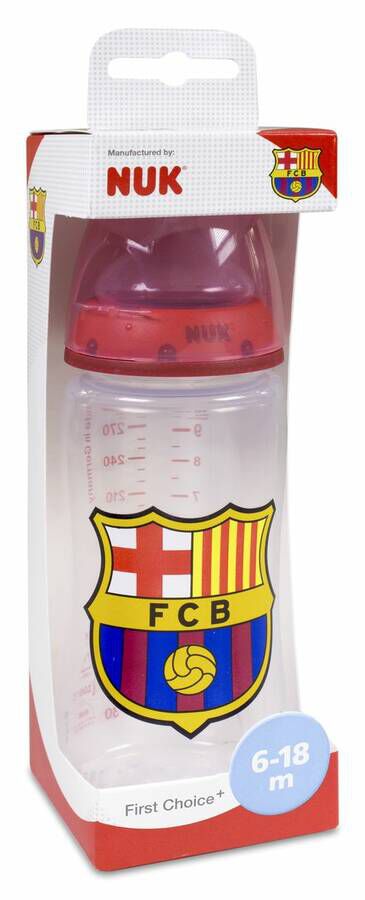 Nuk FC Biberón Barcelona Tetina Silicona 300 ml 6-18 M, 1 Ud