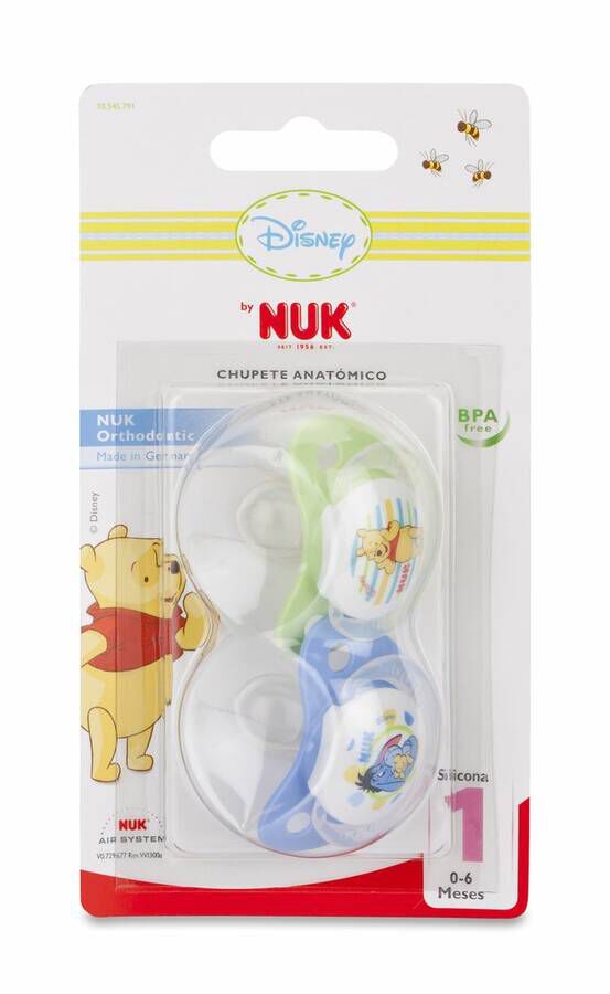 imagen de Nuk Chupete Disney Silicona 0-6 M, 2 Uds
