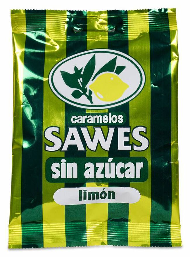Sawes Caramelos sin Azúcar Sabor Limón, 50 g