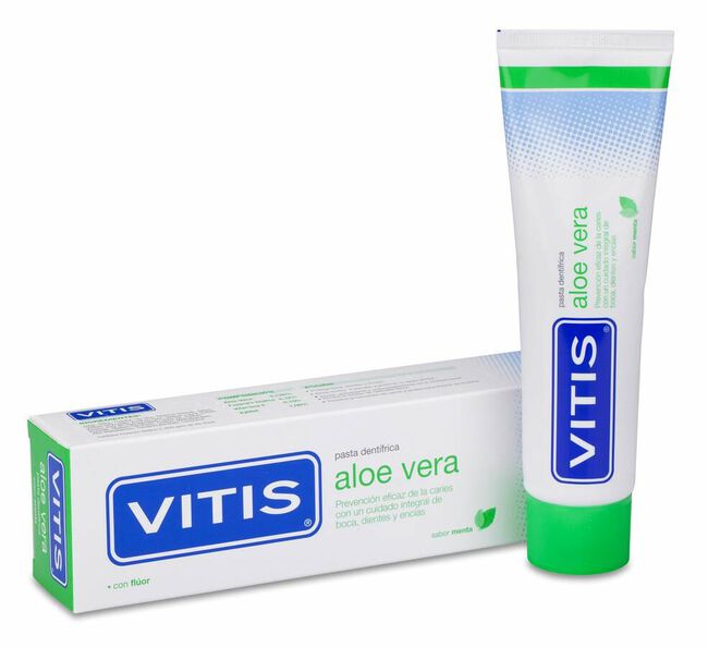 Vitis Pasta Dentífrica Aloe Vera Sabor Menta, 100 ml