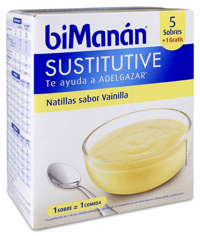 biManán Natillas Sabor Vainilla, 6 Uds