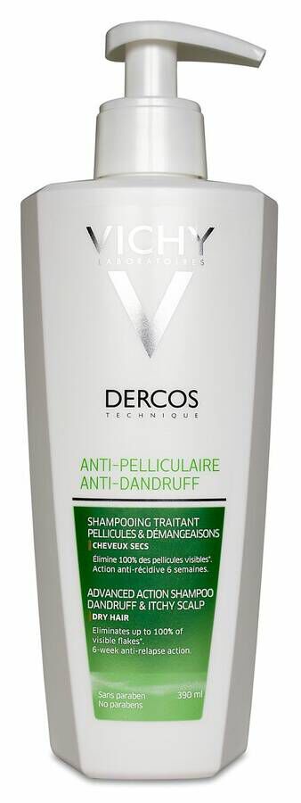 Vichy Dercos Champú Anticaspa Cabello Seco, 400 ml