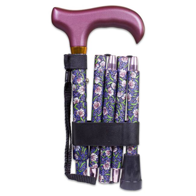 Muletilla Plegable Mini Flores Azul 3315, 1 Unidad