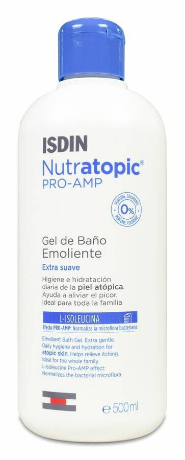 Isdin Nutratopic Pro-Amp Gel de Baño Piel Atópica, 400 ml