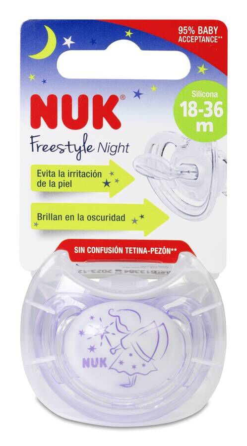 Nuk Chupete Freestyle Night Azul, 1ud