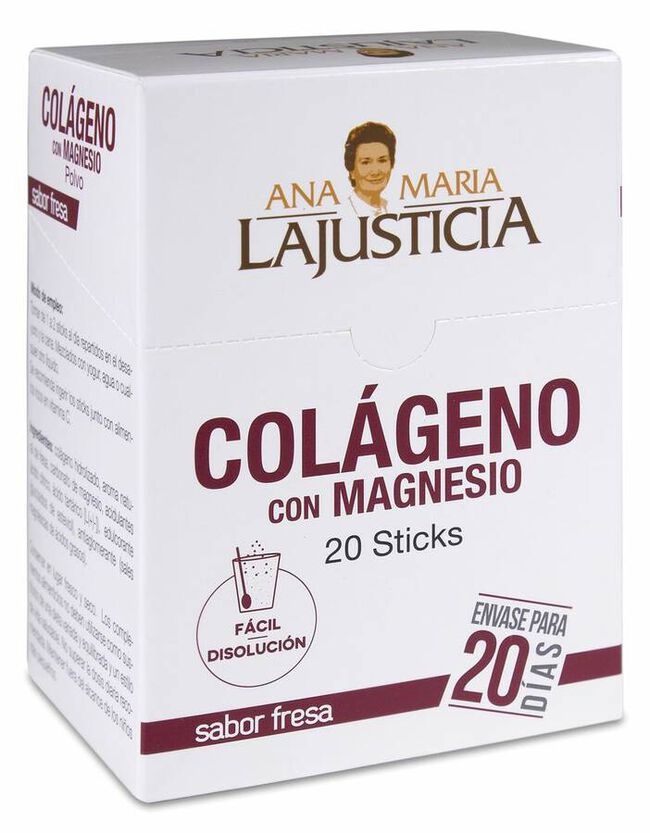 Ana María Lajusticia Colágeno con Magnesio Fresa, 20 Uds