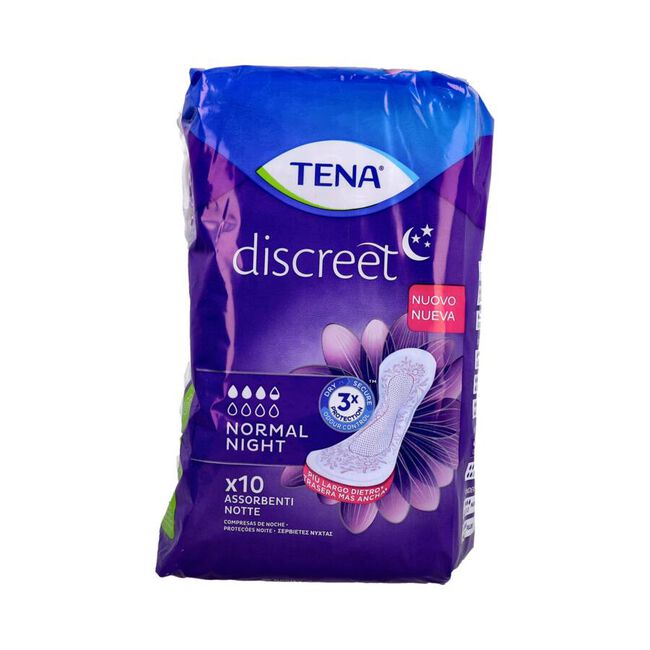 Tena Discreet Normal Night, 10 unidades