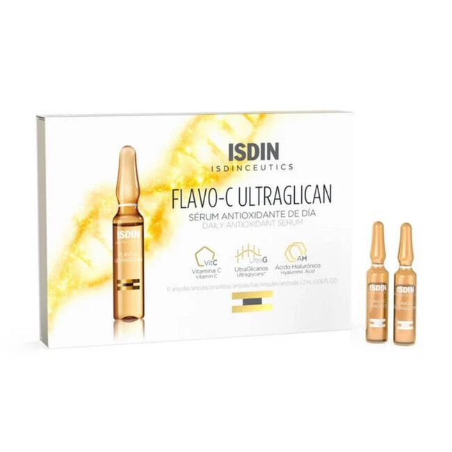 Isdin Isdinceutics Flavo-C Ultraglican Sérum Antioxidante de Día, 10 Unidades 