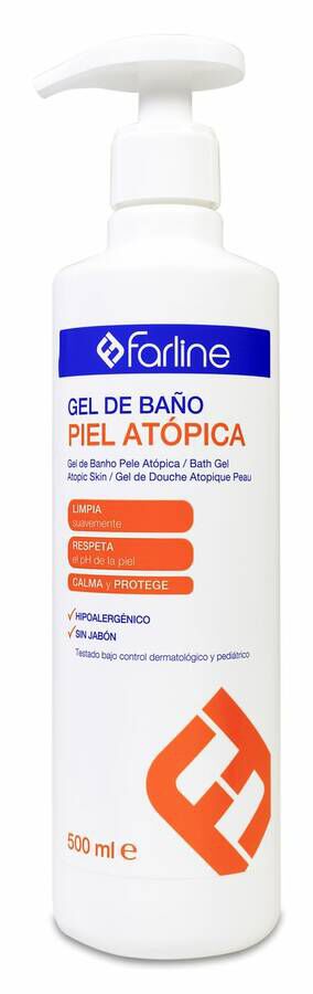 Farline Gel de Baño Piel Atópica, 500 ml
