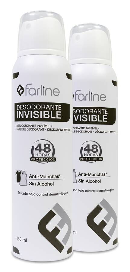 Duplo Farline Desodorante Spray Invisible, 2 Uds