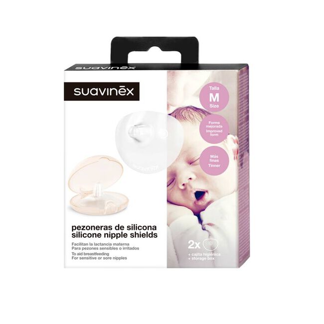 Suavinex Pezonera de Silicona Talla M, 2 Uds