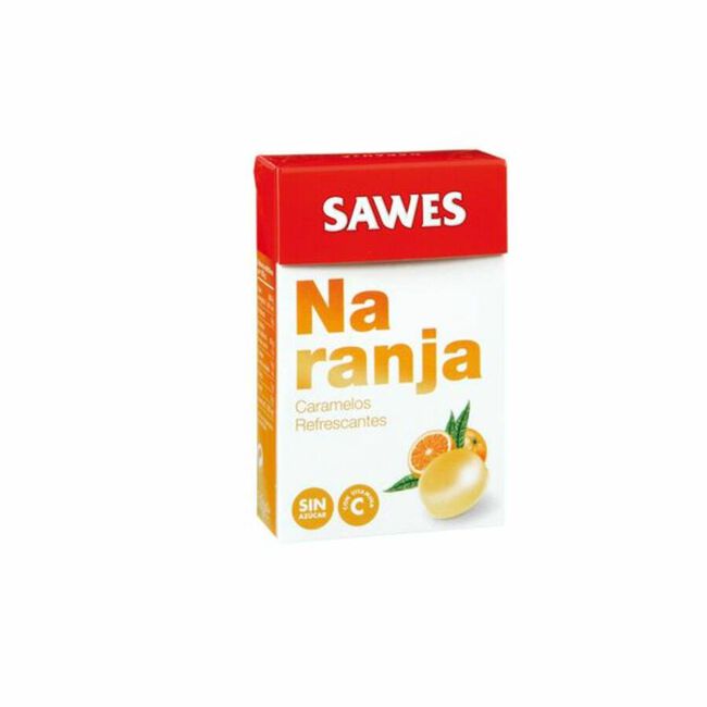 Sawes Caramelos Própolis Sin Azúcar Sabor Naranja, 10 Uds