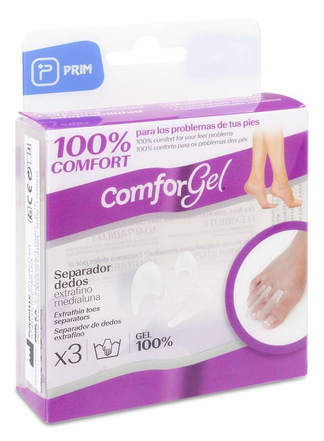 Comforgel Separador Dedos Extrafino Medialuna Mix, 1 Ud