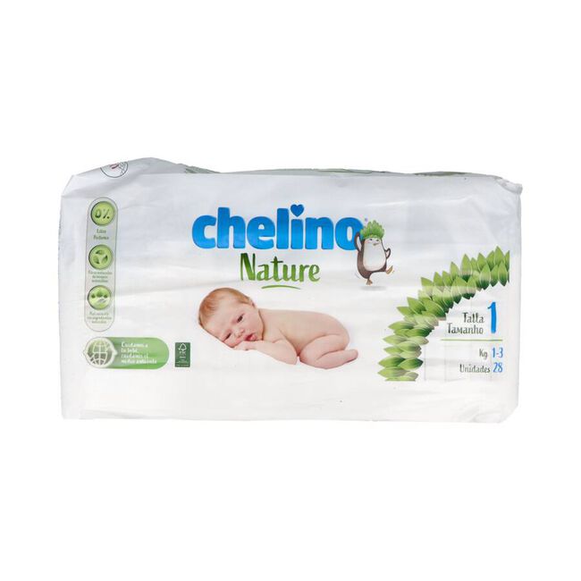 Chelino Nature Pañales Talla 1, 28 unidades