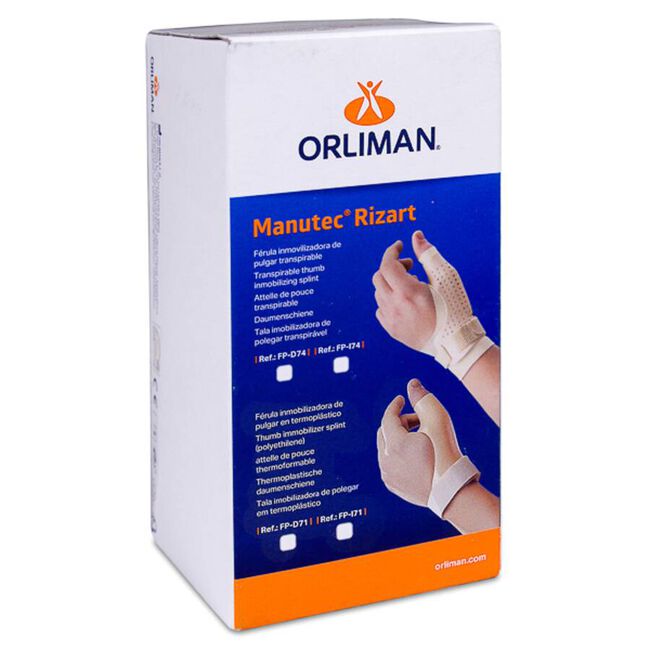 Orliman Férula Inmovilizadora Pulgar FP-D74 Talla 1, 1 Unidad