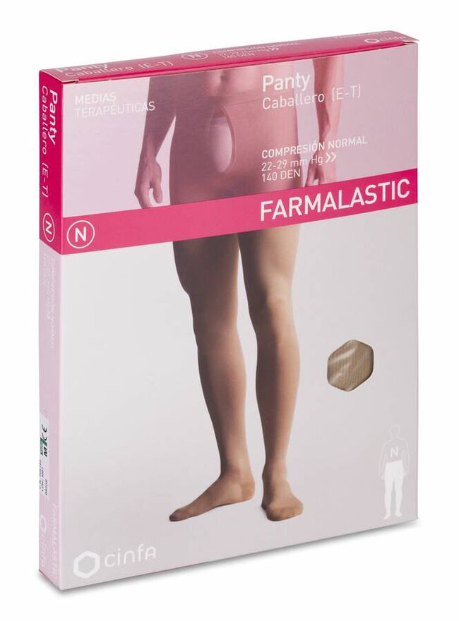 Farmalastic Panty Caballero Normal Talla Mediana Beige, 1 Ud