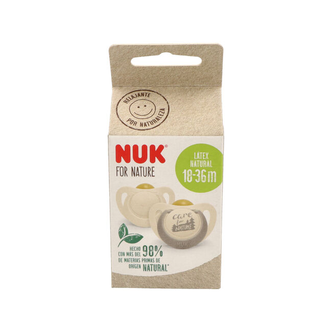 Nuk Nature Chupete Látex 18-36 m, 2 U