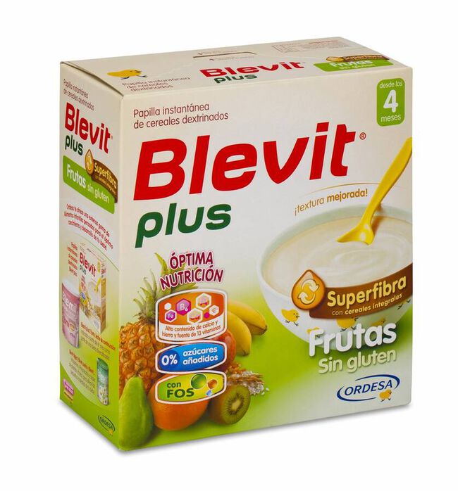 Blevit Plus Superfibra Frutas Sin Gluten, 600 g