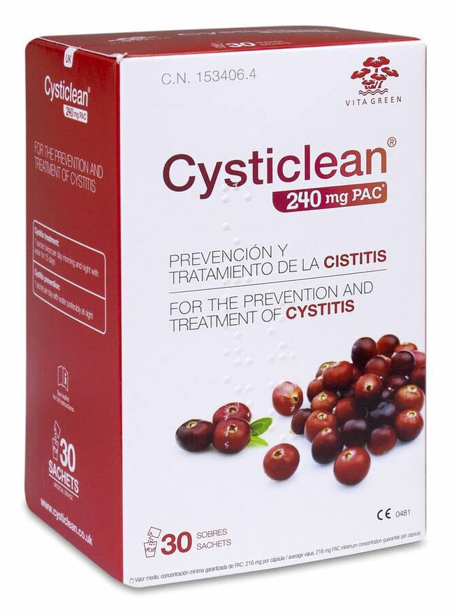 Cysticlean 240 Mg PAC, 30 Sobres