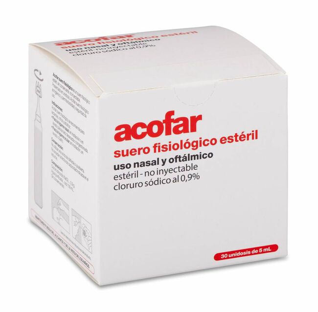 ACOFAR Suero Fisiológico Estéril 30 Monodosis 5 ml