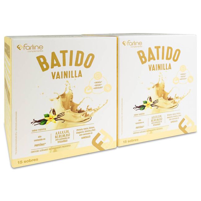 Duplo Farline Batido de Vainilla, 2 x 15 Sobres 