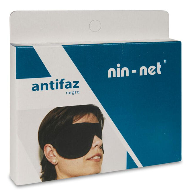 Nin-Net Antifaz Terciopelo Negro, 1 Unidad