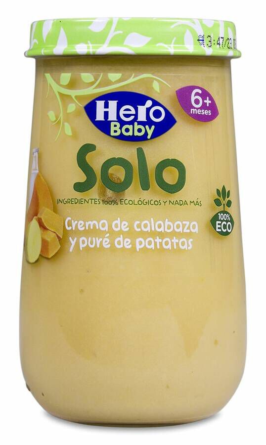 Hero Baby Solo Crema de Calabaza y Patata, 190 g