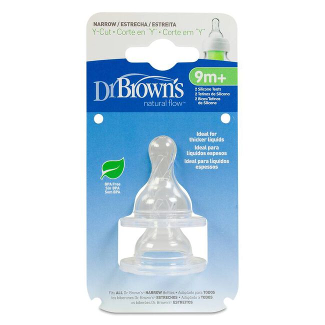 Dr. Brown's Natural Flow Tetina Estándar Cereales +9m, 2 Uds