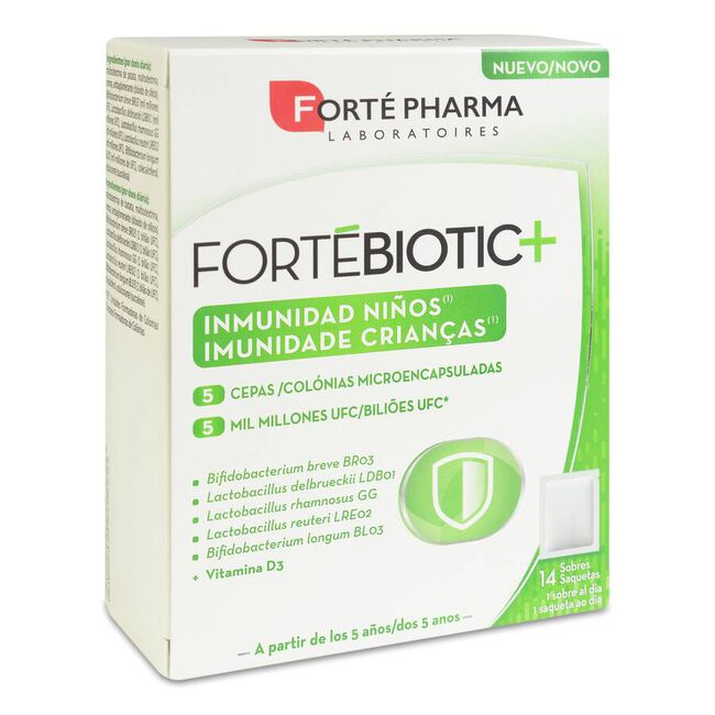 Forté Pharma Fortébiotic+ Inmunidad Niños, 14 sobres