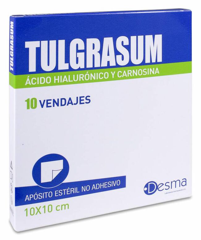 Tulgrasum Apósito Estéril 10 cm x 10 cm, 10 Apósitos
