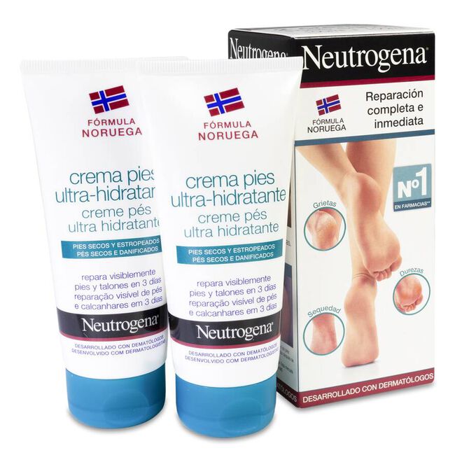 Duplo Neutrogena Crema de Pies Ultra Hidratante, 2 x 100 ml