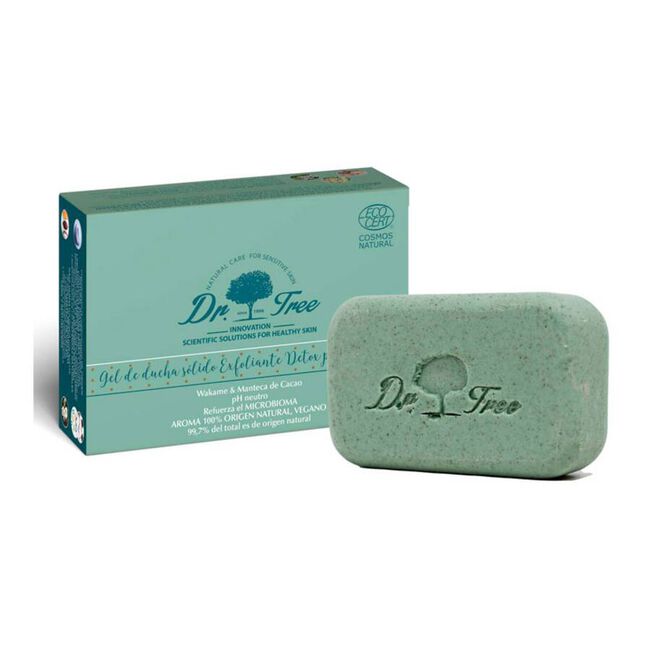 Dr. Tree Gel de Ducha Sólido Exfoliante Piel Sensible, 120 g