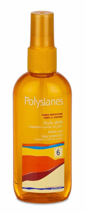 Polysianes Aceite Seco SPF 6 Cuerpo y Cabello, 150 ml