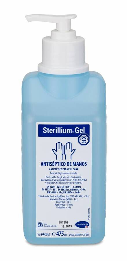 Sterillium Gel Biocida Antiséptico de Piel Con Válvula, 475 ml