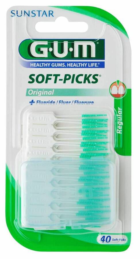 GUM Soft Picks Interdental Desechables, 40 Uds