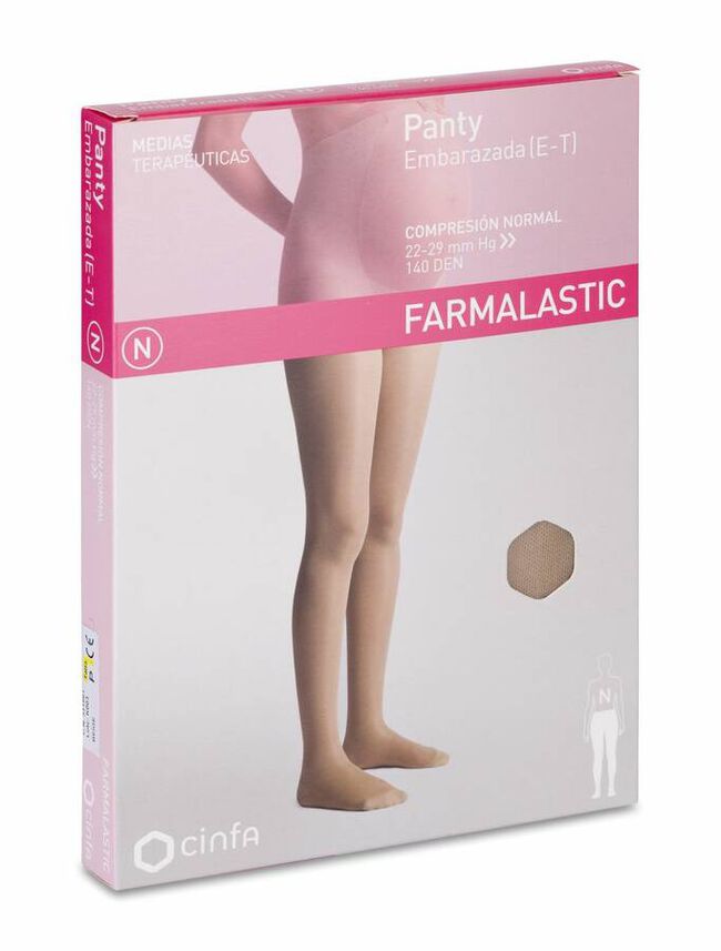 Panty Farmalastic Embarazada de Compresión Normal Talla Pequeña Color Beige, 1 Ud