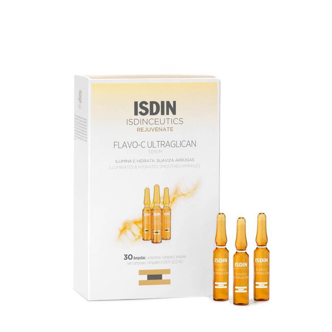 Isdin Isdinceutics Flavo-C Ultraglican Sérum Facial Antioxidante, 30 Unidades
