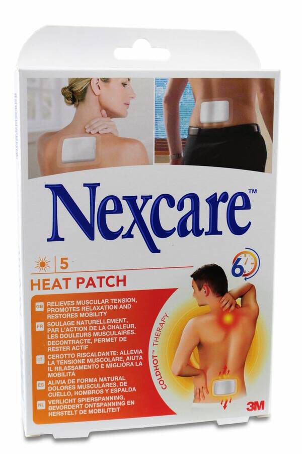 Nexcare Parche Térmico 9,5 x 13 cm, 5 Uds