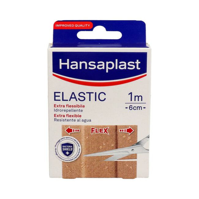 Hansaplast Elastic Apósito en Tira para Cortar, 1 m x 6 cm