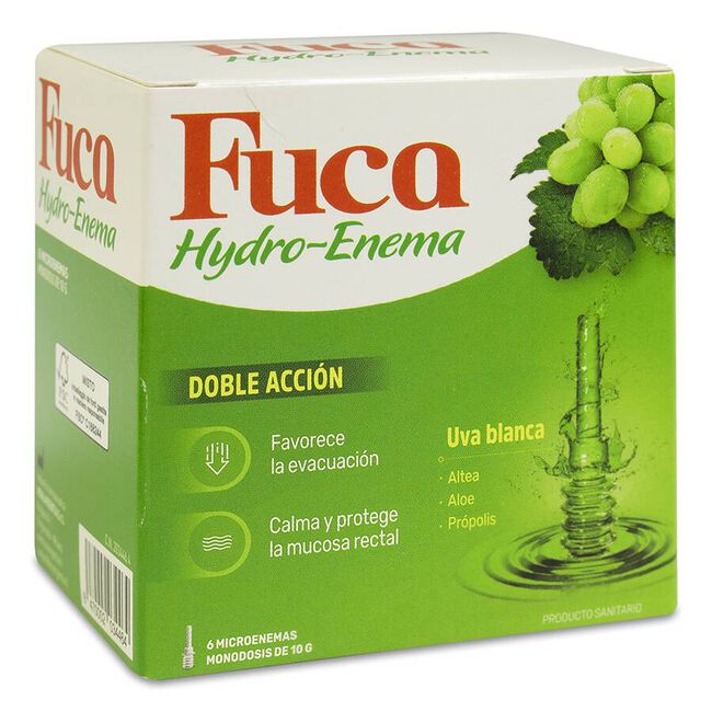 Fuca Hydro-Enema Doble Acción 10 g, 6 Microenemas