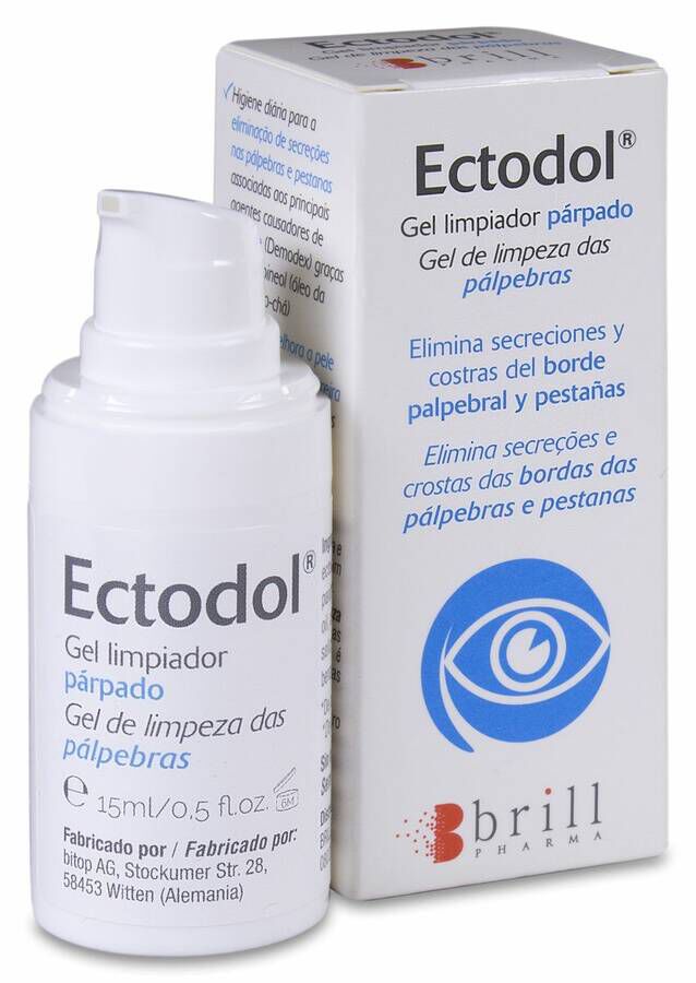 Ectodol Gel Limpiador de Párpados, 15 ml