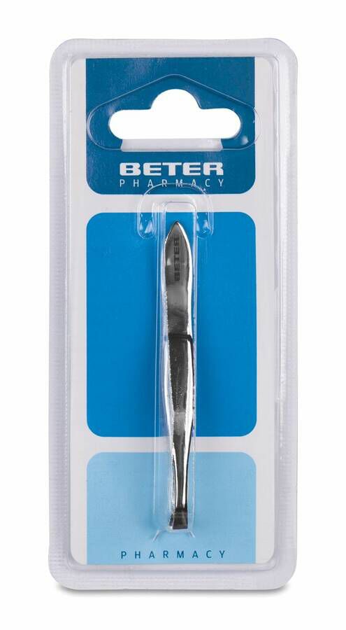 Beter Pinza de Depilar Punta Recta Cromada, 1 Ud