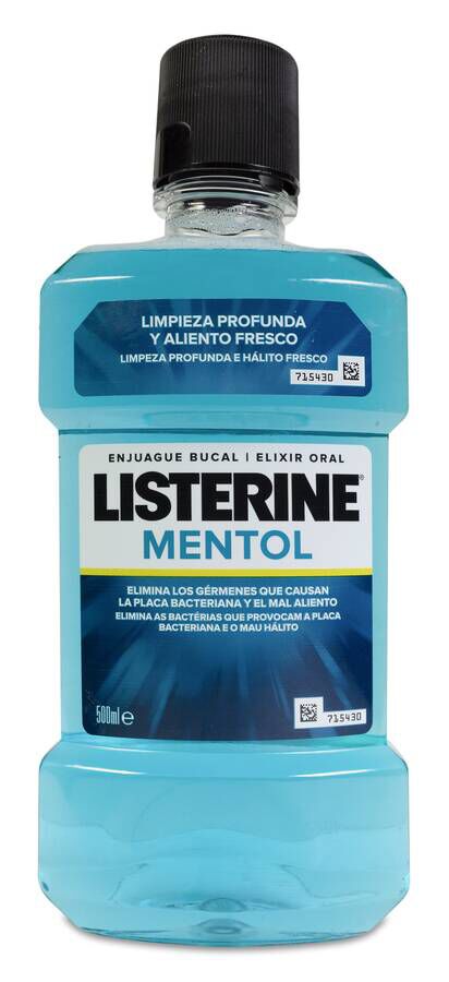 Listerine Mentol Enjuague Bucal, 500 ml