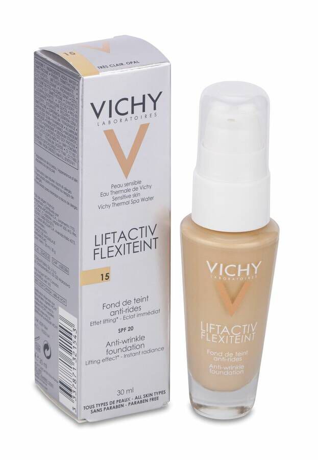 Vichy Flexilift Teint 15 Opal Fondo De Maquillaje Antiarrugas, 30 ml