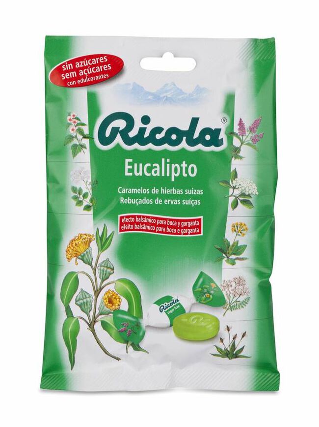 Ricola Caramelos Eucalipto sin Azúcar, 50 g