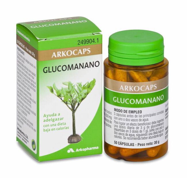 Arkopharma Arkocápsulas Glucomanano, 50 Cápsulas