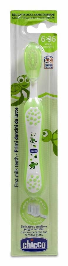 Chicco Cepillo Dental Verde +6m, 1 Ud