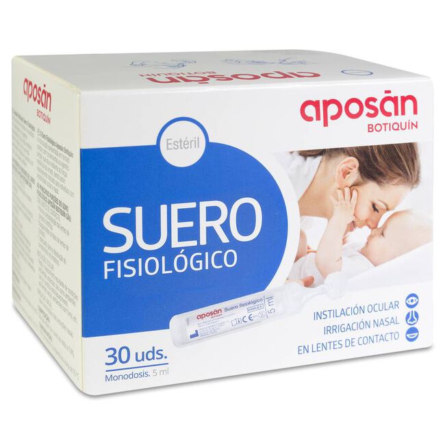 Aposán Suero Fisiológico, 5 ml, 30 Monodosis