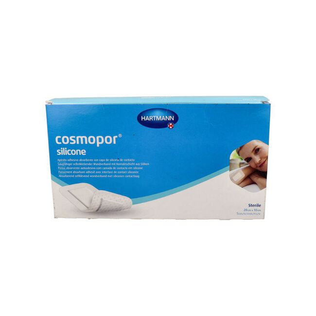 Cosmopor Silicone Apósito Estéril 20 cm X 10 cm, 5 unidades